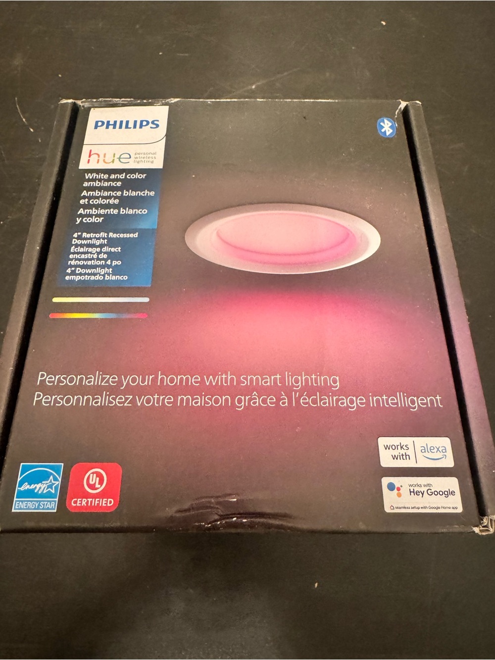 Philips Hue White & Color Ambiance 4" Retrofit Recessed Downlight 850 Lumen